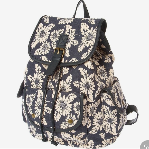 Handbags - Canvas Floral Backpack
